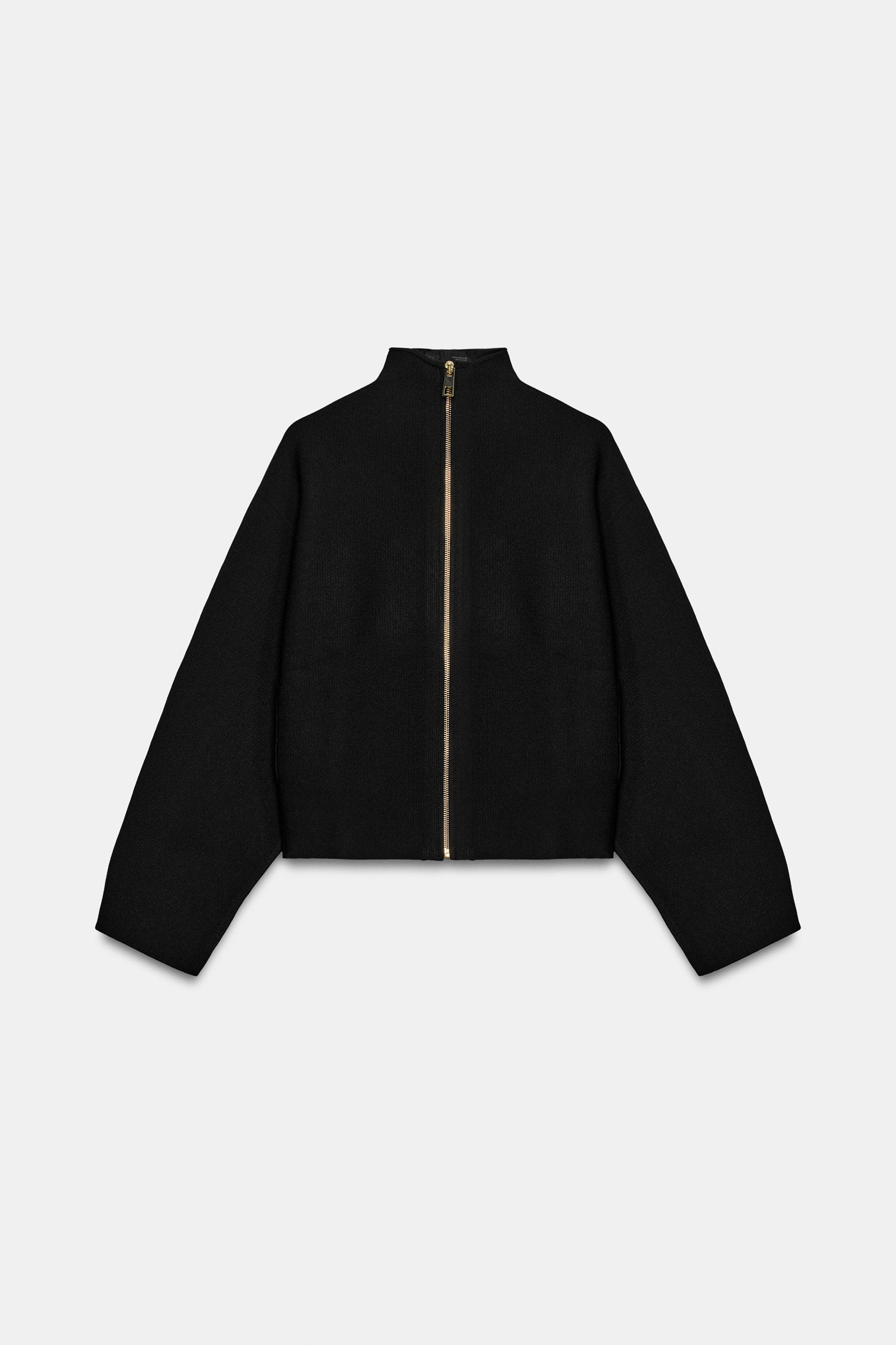 ZIP-UP KNIT CARDIGAN